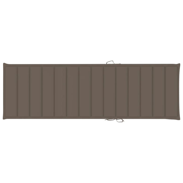Sonnenliegen 2 Stk. mit Auflagen Massivholz Akazie