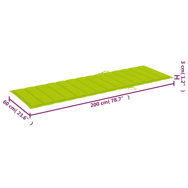 Sonnenliegen 2 Stk. mit Auflagen Massivholz Akazie