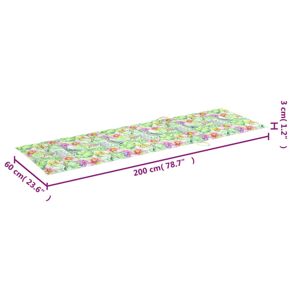 Sonnenliegen 2 Stk. mit Auflagen Massivholz Akazie