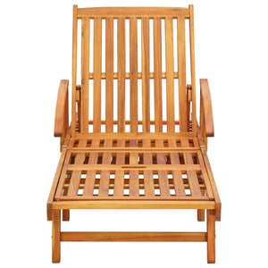 vidaXL Chaises longues 2 pcs avec coussins Bois d'acacia massif