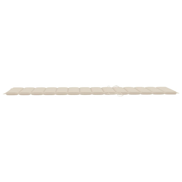 Sonnenliegen 2 Stk. mit Tisch und Auflagen Massivholz Akazie