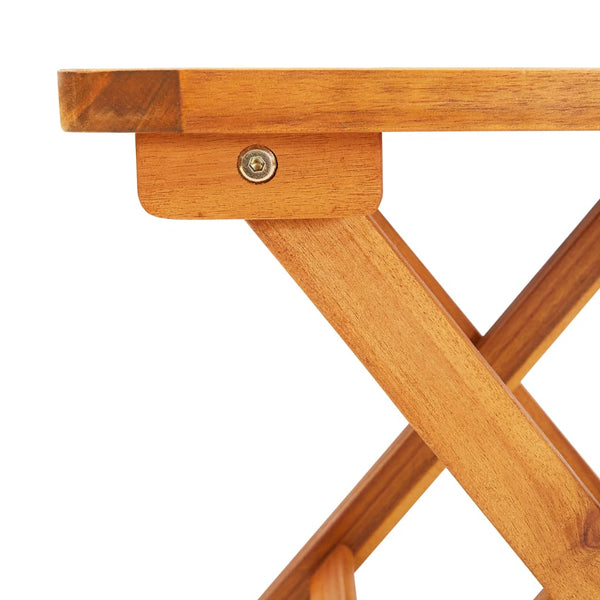 vidaXL Chaises longues 2 pcs avec table et coussins Bois d'acacia massif