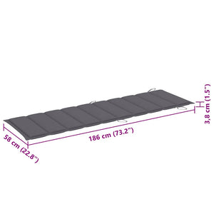 Sonnenliegen 2 Stk. mit Auflagen Massivholz Akazie