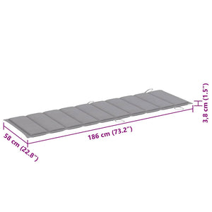 Sonnenliegen 2 Stk. mit Auflagen Massivholz Akazie