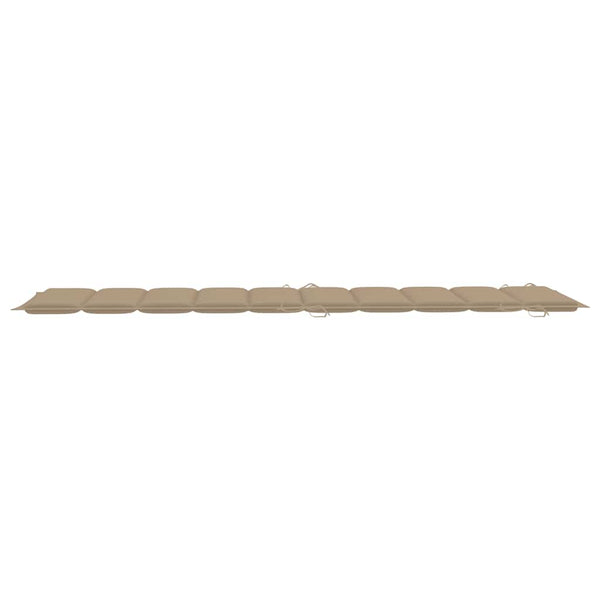 Sonnenliegen 2 Stk. mit Auflagen Massivholz Akazie