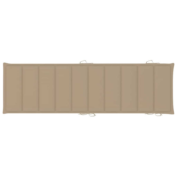 Sonnenliegen 2 Stk. mit Auflagen Massivholz Akazie