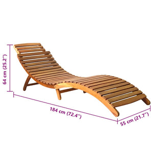 Sonnenliegen 2 Stk. mit Auflagen Massivholz Akazie