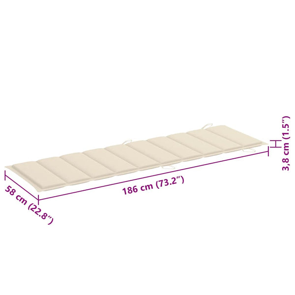 Sonnenliegen 2 Stk. mit Tisch und Auflagen Massivholz Akazie