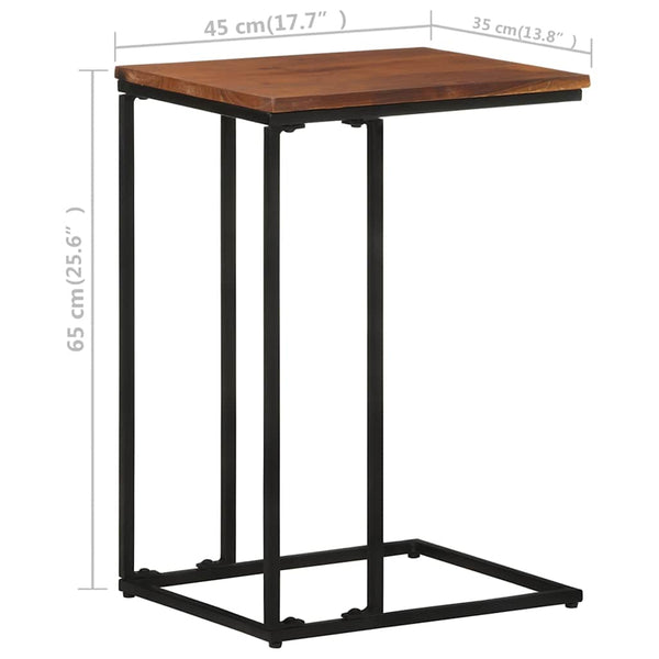 Akazie Beistelltisch Massivholz 35x45x65 cm