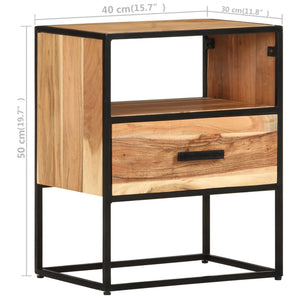 Akazie Nachttisch Massivholz 40x30x50 cm