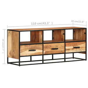 TV-Schrank Akazie Massivholz 110 cm