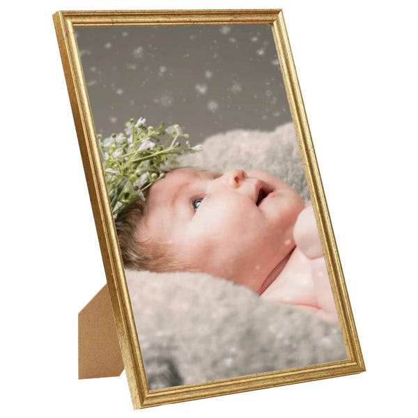 Goldene Bilderrahmen Collage, 5er Set, 15x21 cm