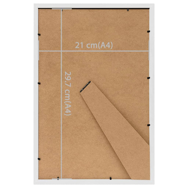 Weiße Bilderrahmen Collage für Tisch, 3er Set