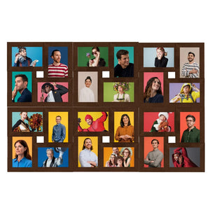 Collage Bilderrahmen Dunkelbraun für 24 Fotos