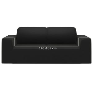 Schwarze Stretch Sofahusse 2-Sitzer
