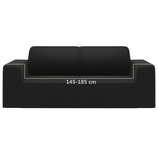 Schwarze Stretch Sofahusse 2-Sitzer