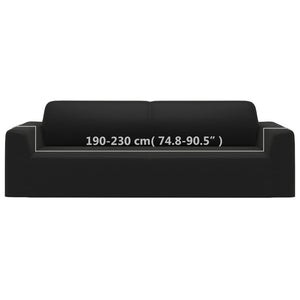 Stretch Sofahusse 3-Sitzer Schwarz