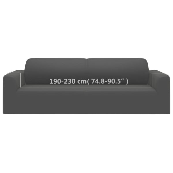 Stretch Sofahusse 3-Sitzer Anthrazit
