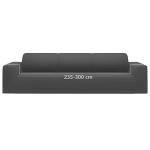 Anthrazit Sofahusse 4-Sitzer Stretch