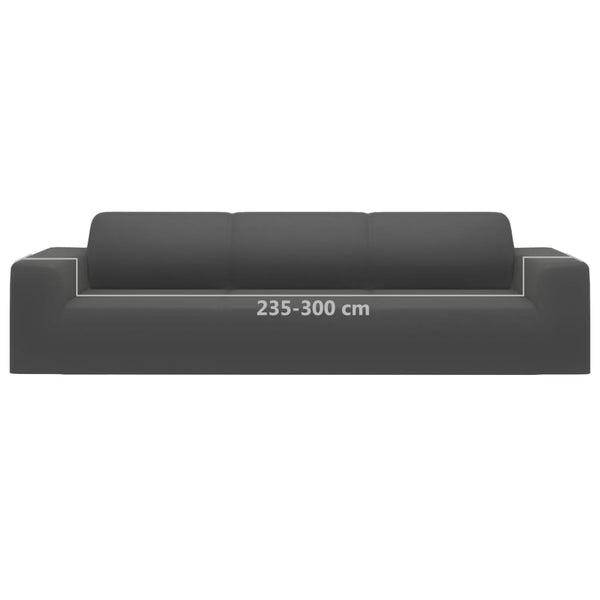 Anthrazit Sofahusse 4-Sitzer Stretch