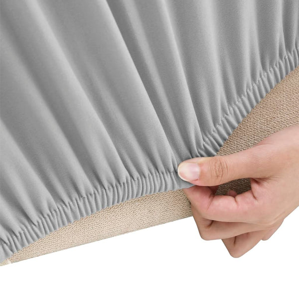 Graue Stretch Sofahusse Polyester Jersey