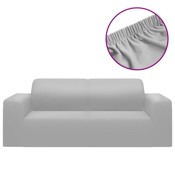 Stretch Sofahusse 2-Sitzer Grau