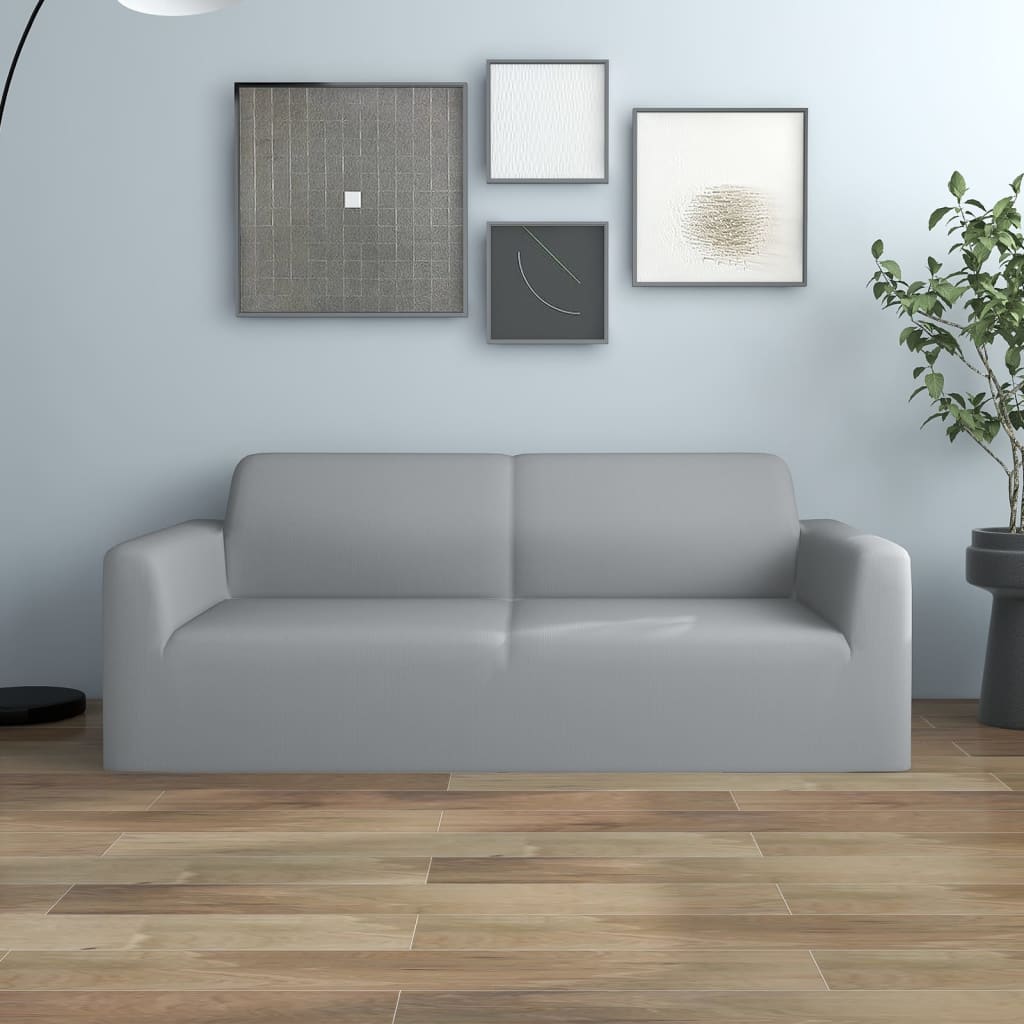 Stretch Sofahusse 2-Sitzer Grau