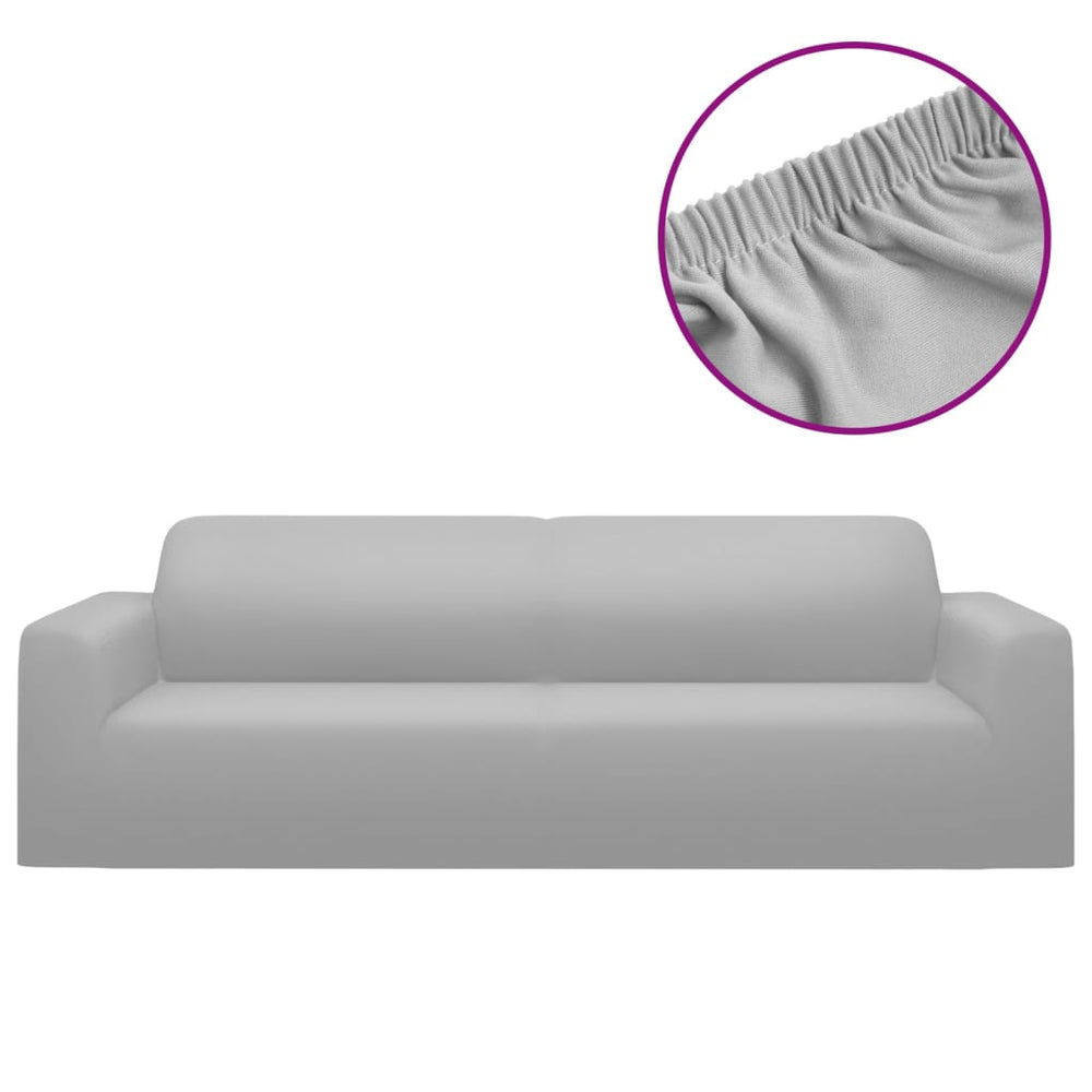 Stretch Sofahusse 3-Sitzer Grau