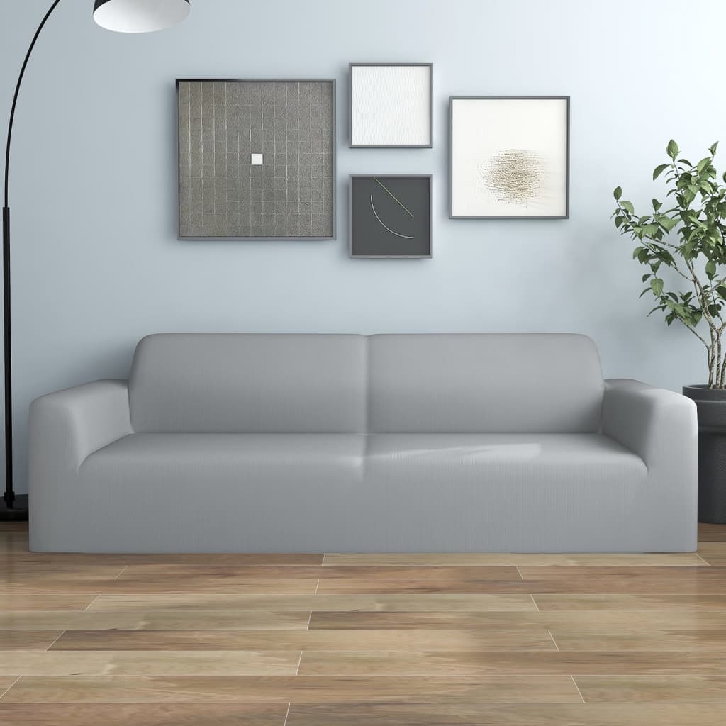 Stretch Sofahusse 3-Sitzer Grau
