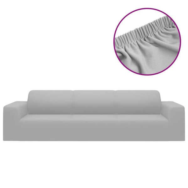 Stretch Sofahusse 4-Sitzer Grau