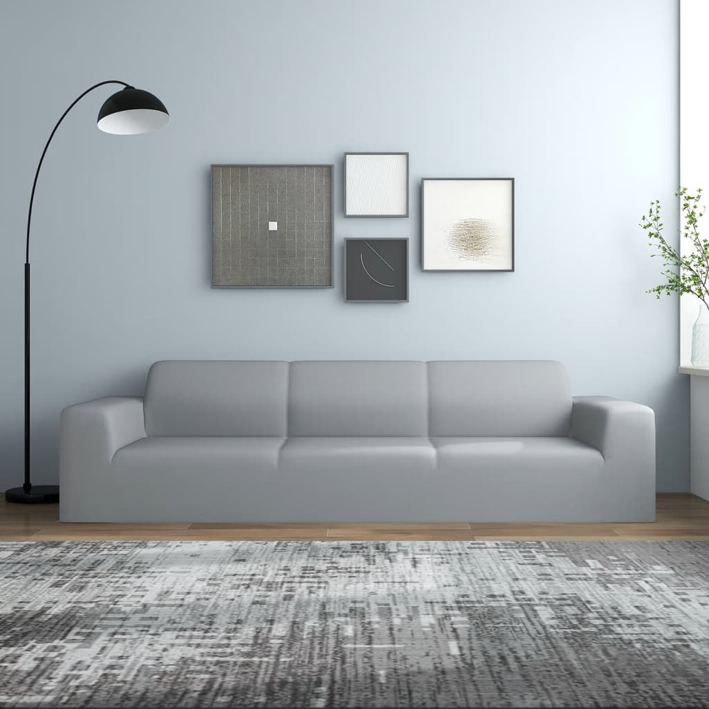 Stretch Sofahusse 4-Sitzer Grau