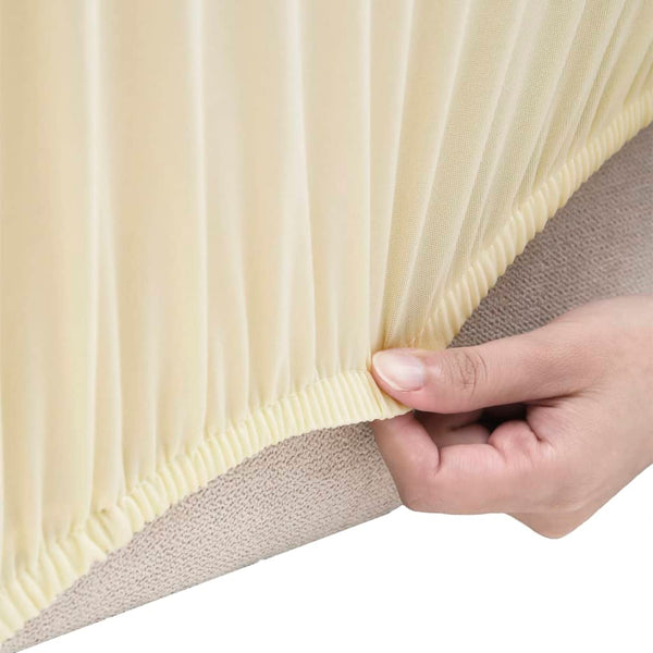 Creme Stretch Sofahusse Polyester-Jersey