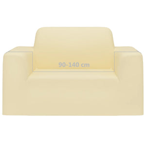 Creme Stretch Sofahusse Polyester-Jersey