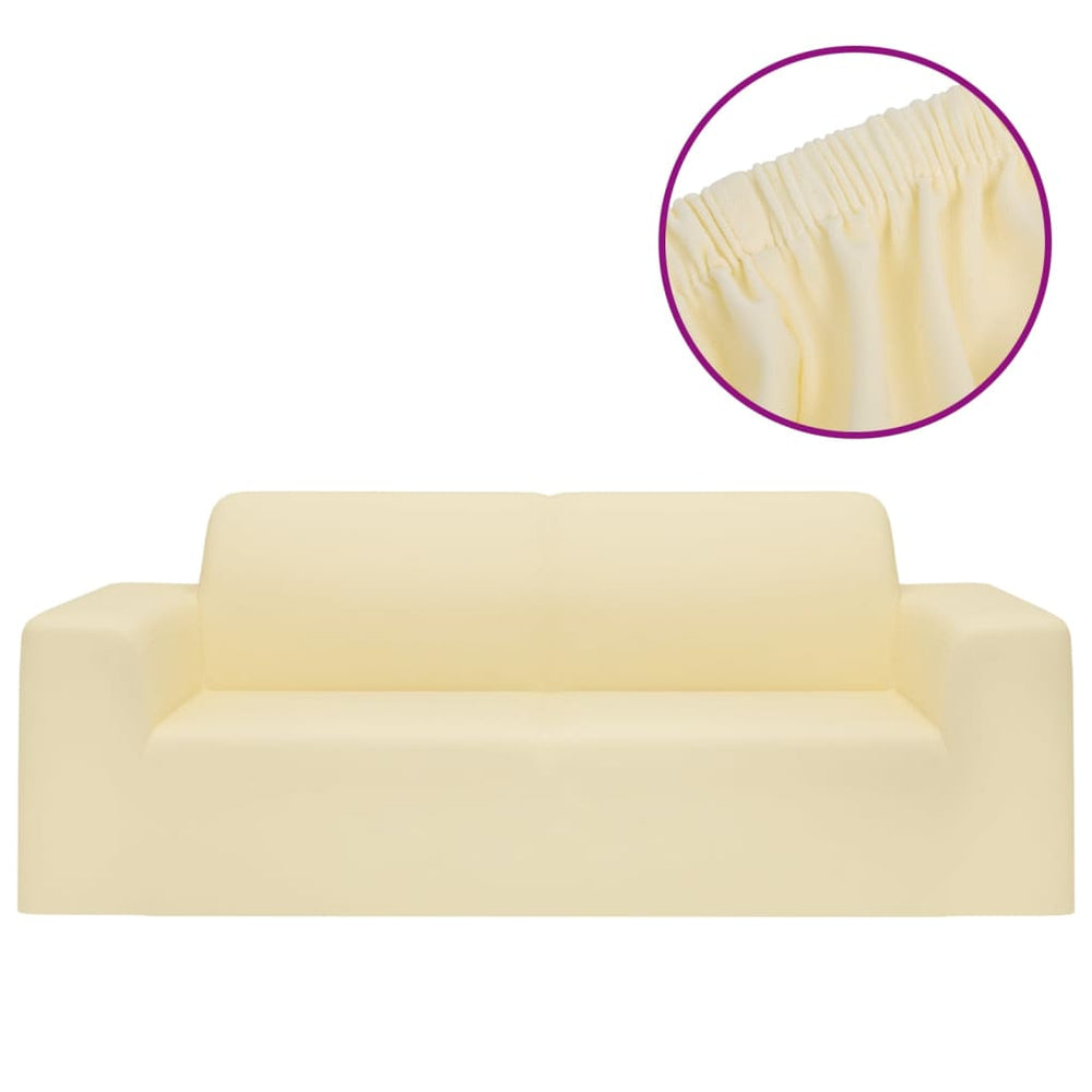 Stretch Sofahusse 2-Sitzer Creme