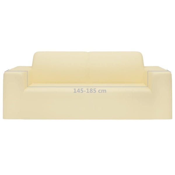 Stretch Sofahusse 2-Sitzer Creme