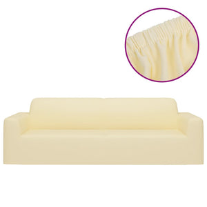 Stretch Sofahusse 3-Sitzer Creme