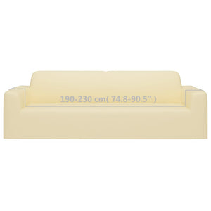 Stretch Sofahusse 3-Sitzer Creme