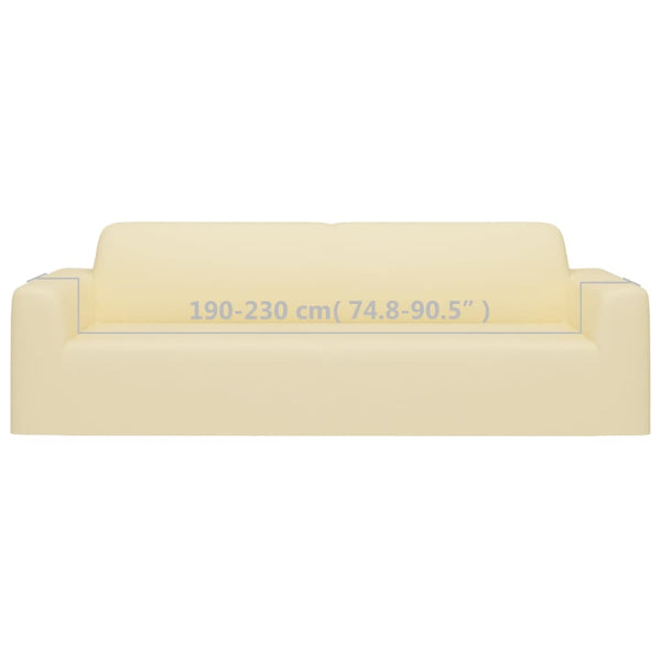 Stretch Sofahusse 3-Sitzer Creme