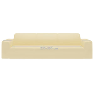 Stretch Sofahusse 4-Sitzer Creme