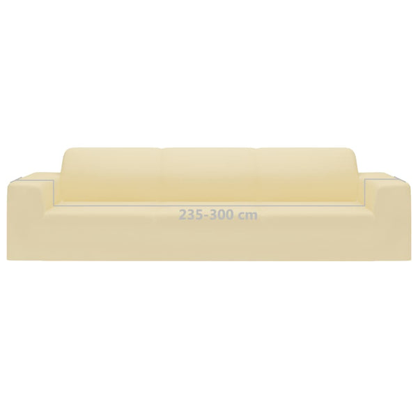 Stretch Sofahusse 4-Sitzer Creme