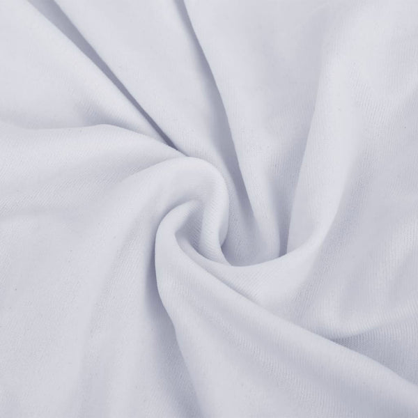 Weiße Stretch-Sofahusse aus Polyester-Jersey