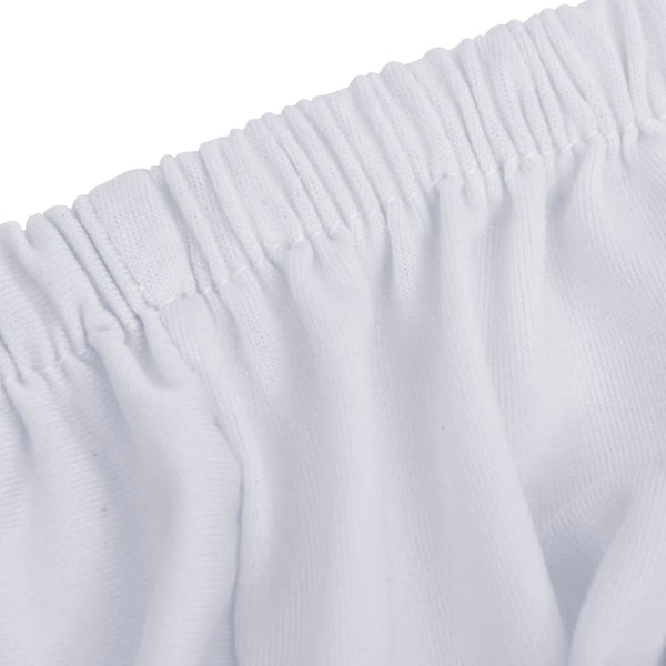 Weiße Stretch-Sofahusse aus Polyester-Jersey