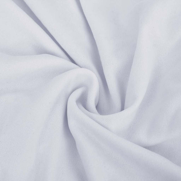 Weiße Stretch Sofahusse 2-Sitzer
