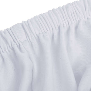 Weiße Stretch Sofahusse 2-Sitzer