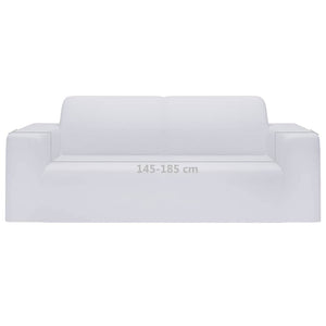 Weiße Stretch Sofahusse 2-Sitzer