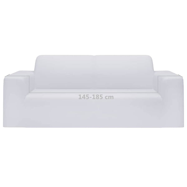 Weiße Stretch Sofahusse 2-Sitzer