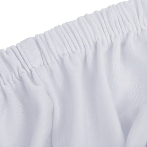 Weiße Stretch Sofahusse 4-Sitzer