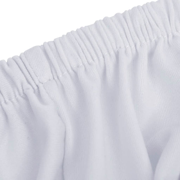 Weiße Stretch Sofahusse 4-Sitzer