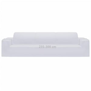 Weiße Stretch Sofahusse 4-Sitzer