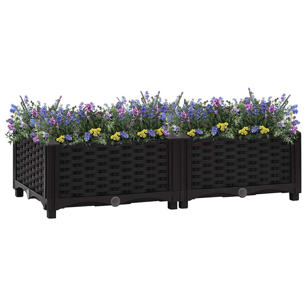 vidaXL Raised Garden Bed 80x40x23 cm Polypropylene